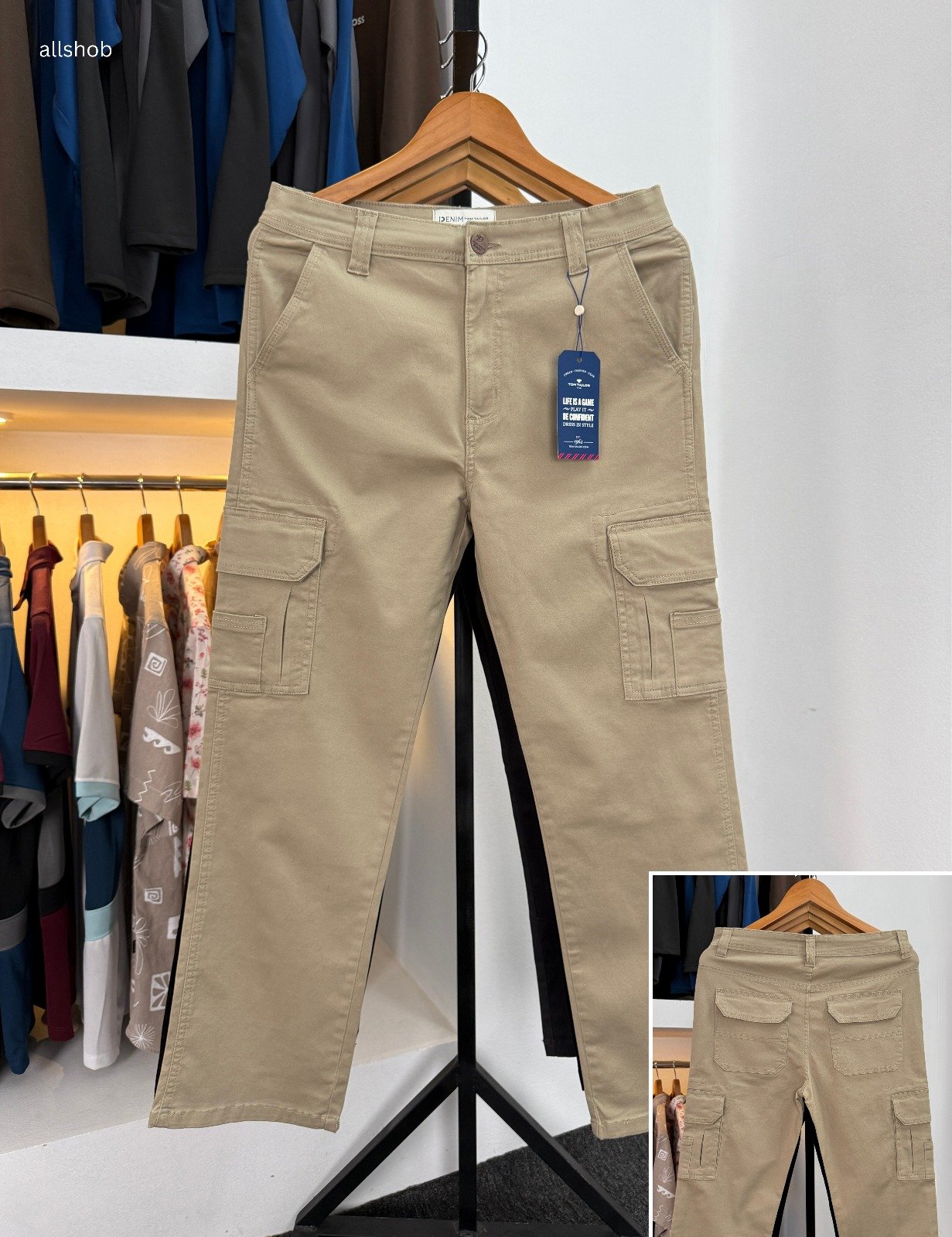 Beige cc Premium Mens Export Cargo Pant